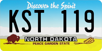 ND license plate KST119