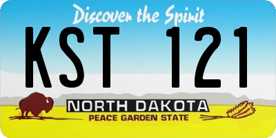 ND license plate KST121