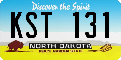 ND license plate KST131
