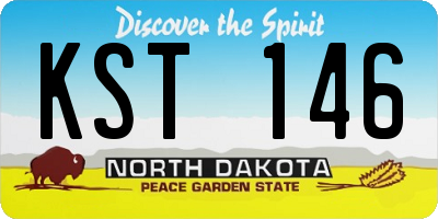 ND license plate KST146