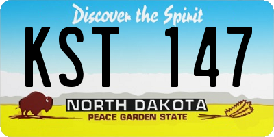 ND license plate KST147