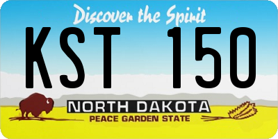 ND license plate KST150