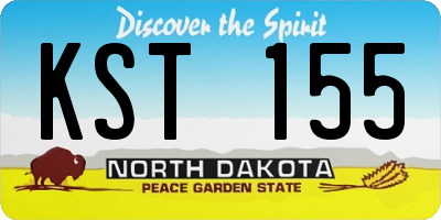 ND license plate KST155