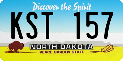 ND license plate KST157