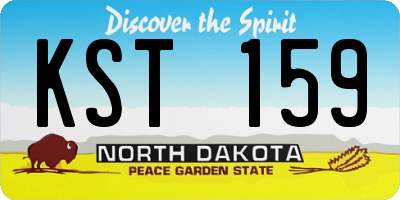 ND license plate KST159