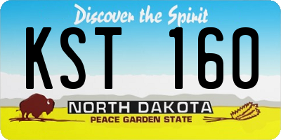 ND license plate KST160