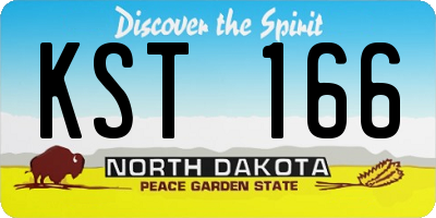 ND license plate KST166