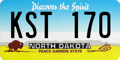 ND license plate KST170