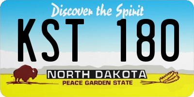 ND license plate KST180