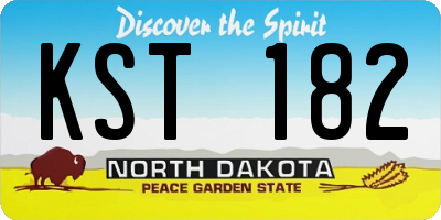 ND license plate KST182