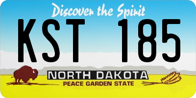 ND license plate KST185