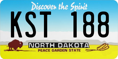 ND license plate KST188