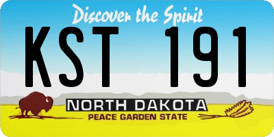 ND license plate KST191