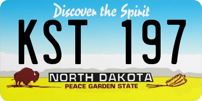 ND license plate KST197