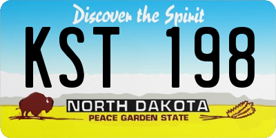ND license plate KST198