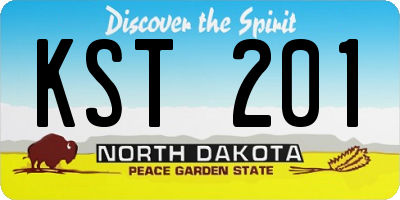 ND license plate KST201