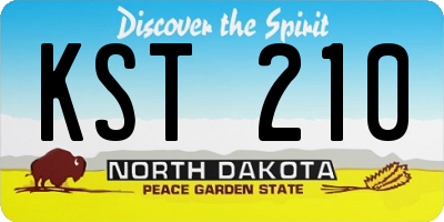 ND license plate KST210