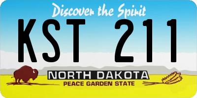 ND license plate KST211