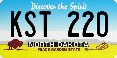 ND license plate KST220