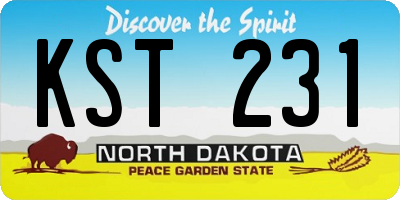ND license plate KST231