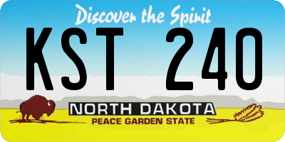 ND license plate KST240