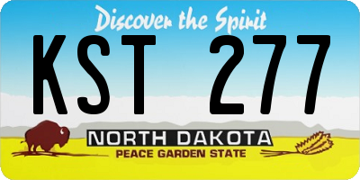 ND license plate KST277