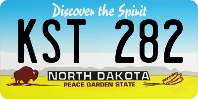 ND license plate KST282