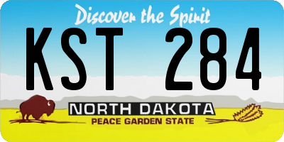ND license plate KST284