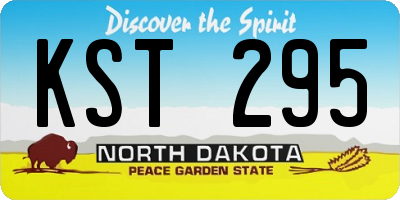 ND license plate KST295