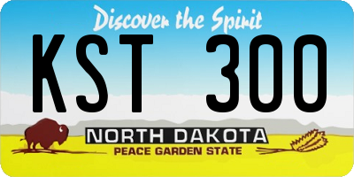 ND license plate KST300