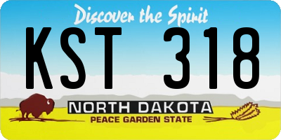 ND license plate KST318