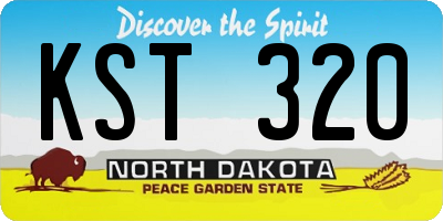 ND license plate KST320