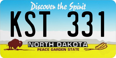 ND license plate KST331
