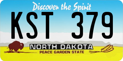 ND license plate KST379