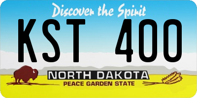 ND license plate KST400