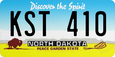ND license plate KST410