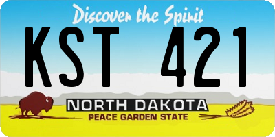 ND license plate KST421