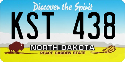 ND license plate KST438