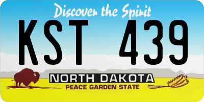 ND license plate KST439