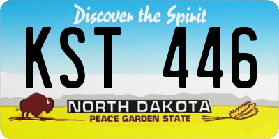 ND license plate KST446