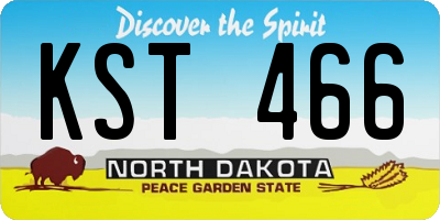 ND license plate KST466