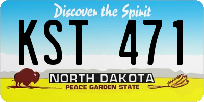ND license plate KST471