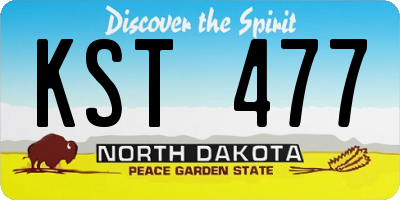 ND license plate KST477