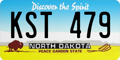 ND license plate KST479