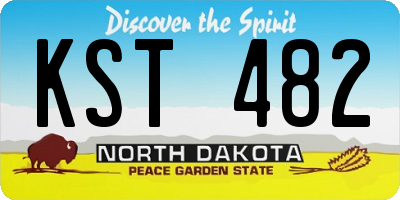 ND license plate KST482
