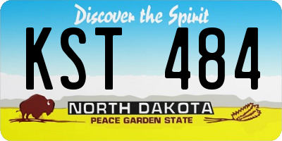 ND license plate KST484