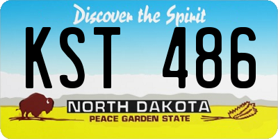 ND license plate KST486