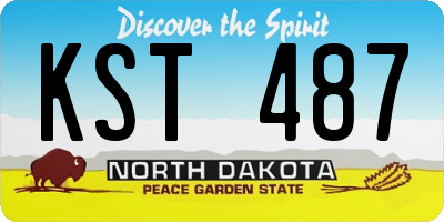 ND license plate KST487