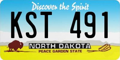 ND license plate KST491