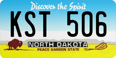 ND license plate KST506